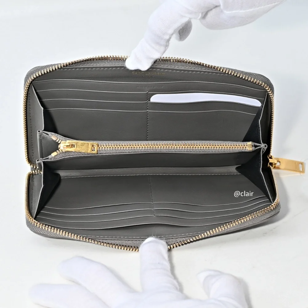 Saint Laurent Monogram Zip Croc Embossed Leather - Picture 4 of 8